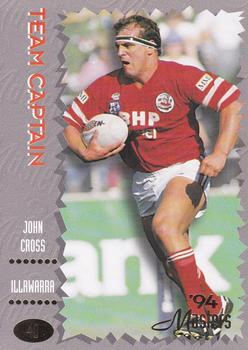 1994 Dynamic NSW Rugby League '94 Masters #40 John Cross Front